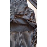 Who What Wear Sheath Dress Black White Pinstriped Long Sleeves Button down small Photo 15