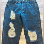 Show Me Your Mumu Brooklyn Straight Crop Distressed Released Frayed-Hem Sz 28 Photo 5