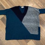 Ann Taylor LOFT Colorblock V-Neck Sweater Size Small Photo 4