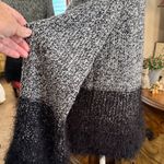 Fun Black and Gray Sweater with Eyelash Detailed Sleeves and Lower Sweater Photo 5