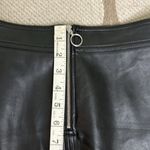 Aritzia Wilfred free Black vegan Leather zip front mini Skirt Size 0 Photo 3
