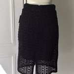 Free People black crochet knit pencil skirt with lining Photo 1