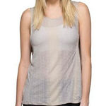 Lululemon Salutation To Savasana Tank Misty Stripe Burnout Cashew Ambient Grey Photo 0