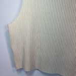 Aerie Women's Ribbed Raw Edge Cropped Tank Top Cream Crew Sleeveless Shirt Large Photo 3