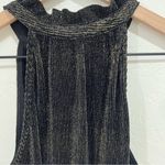 Rachel Rachel Roy Women's Metallic Pleated Blouse Tank Top Size Medium New Black Photo 10