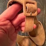 Sun + Stone Estrella Women's Tan Suede Block Heel Pumps Ankle Strap Size 10M Brown Photo 4