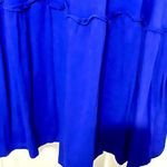 J. Jason Wu Regular Flowy Knit Royal Blue MIDI with Shirred Hem Detail Photo 7