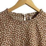 Rylee + Cru Janie Ditsy Floral Print Brown Long Sleeve Dress Size Small Photo 1