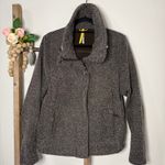 Lole Textured Knit Jacket Funnel Neck Snap Front Casual Outerwear Size Medium Photo 0