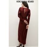 Veronica Beard Sabri Ruched Stretch-silk Satin Midi Dress - Red $1278.00… Photo 2