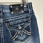 Miss Me  ladies bling gem boyfriend dark wash cut off denim shorts size 26 Photo 5