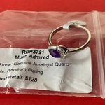 Bomb Party RBP3721 “Much Admired” Genuine Quartz on Rhodium Size 8 Ring NWT Photo 4