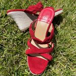 Ozma NEW Red Espadrille Heeled Sandals Photo 0