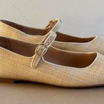 J.Crew Woven Mary Jane Flats in Natural Raffia, Size 6 Photo 1