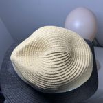 Permanent Vacation Two Tone Paper Woven Floppy Brim Hat One Size Black Photo 8