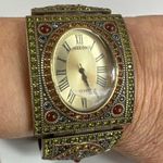 Heidi Daus “Once Upon A Time” Square Art Deco Watch Gold Photo 4