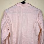 J.Jill Love Linen Women’s Linen Baby Light Pink One-Button Career Office Blazer Photo 5