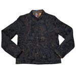 Chadwick's Vtg Chadwick’s Boho Jacket Blazer Cardigan Reversible Graffiti 6 Petite 6P New Photo 3