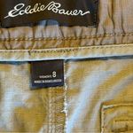 Eddie Bauer  Size 8‎ Cropped Cargo Pants Khaki Ripstop Cotton Outdoor Photo 5