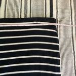 A New Day Striped Midi Skirt XL Black White Cotton Stretch Casual Mature Preppy Photo 4