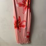 SheIn NWOT Pink Tropical Floral Bodycon Midi/Maxi Dress Size S Photo 3