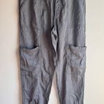 Nicole Miller Gray Pull On Cargo Pants with Drawstring size Small Photo 0