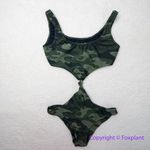 NEW Triya camo camouflage knotted detail one piece swimsuit, size XS Green Photo 1
