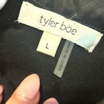 Tyler Boe Chelsey fur leopard print collar cashmere blend dress Size Large Black Photo 3