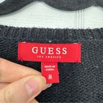 Guess Original Jeans Black White Speckled Crewneck Pullover Sweater Logo Graphic Photo 3