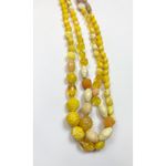 Vintage Yellow butterscotch Multicolor Beaded Necklace Set Multi Photo 2