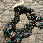 Cherry LA Black and Blue Multi-Strand Bracelet Brand New Bright ColorFul Casual Photo 3