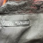ZARA Y2K Lace Trim Slip Dress Small Spaghetti Strap Animal Print Cami Lined Photo 3