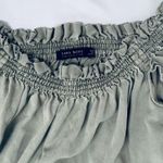 ZARA Smocked Off Shoulder Mini Dress - Army Green - S Photo 12