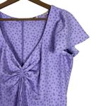 Levi's Levi’s Skylar Floral Mini Dress Size L Pastel Purple Flutter Sleeve Cottagecore Photo 2