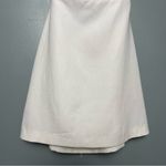 ZARA  Puff Sleeve Open Back White Linen Blend Milkmaid Mini Dress Women’s Size S Photo 5