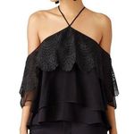 Cinq à Sept Fleur Silk Blend Blouse Black Womens Size Small Photo 0