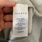 Sandro  Womens Sweatshirt Gray PEACE Embroidered Pullover Size‎ XL EUC Photo 4