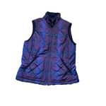 Lauren Ralph Lauren Plaid Puffer‎ Vest Purple Size Medium Zip Flaws See Photo Photo 1