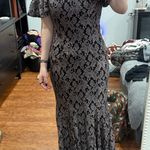 Nightway Formal Off Shoulder Glitter Lace Dress Photo 4