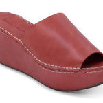 Chocolat Blu Chocolate Blu Westbrook Leather Wedge Platform Sandals Red Size 6.5 Photo 0