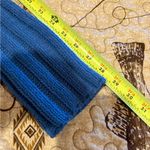 American Eagle  blue chunky cable knit cropped long sleeve pullover sweater sz S Photo 8