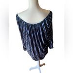 Michael Kors  Blue and Black Patterned‎ Blouse Size 2X Photo 2