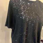 IRO  Black Distressed Short Sleeve Tee Photo 4