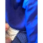 prAna  Knicker Misty Crop leggings Small Jacquard‎ Royal blue Ruched yoga Pants Photo 5