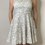 Ixia White & Black Bicycle Print Pinup Fit &Flare Mini Dress Size Large Photo 0