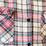 Matchstick Pink White Plaid Button Down Shirt Dress Womens M Preppy Casual Fall Size M Photo 5