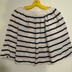 J.Crew 100% Cotton Navy Blue White Nautical Stripe Short Skirt Size 0 Photo 0