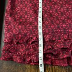 Lulus Nice Try Red Paisley Print Satin Ruffled Mini Skirt Photo 4