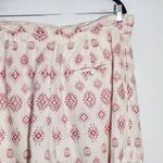 Artisan NY Cream and Red Linen Shorts Size XL Linen Paper Bag Waist Shorts Photo 2