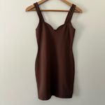 Abercrombie & Fitch Ponte Knit Mini Dress Sweetheart Neckline Tank Brown Sz XS Photo 1